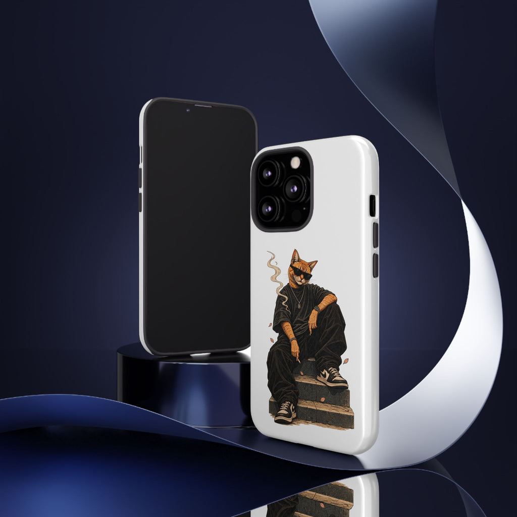Cat Gangsta Phone Case — Cool Streetwear Cat Design