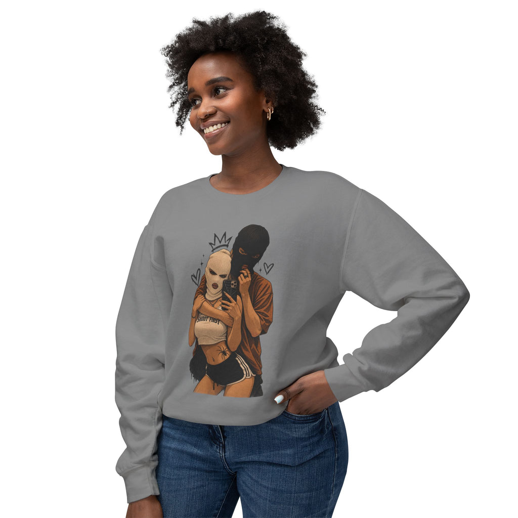 Couple Selfie Art Crewneck Sweatshirt