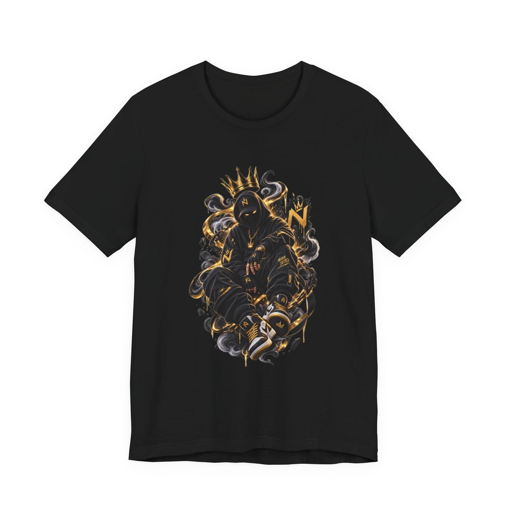King of Shadows Graphic Tee — Dark Crowned Skull Design