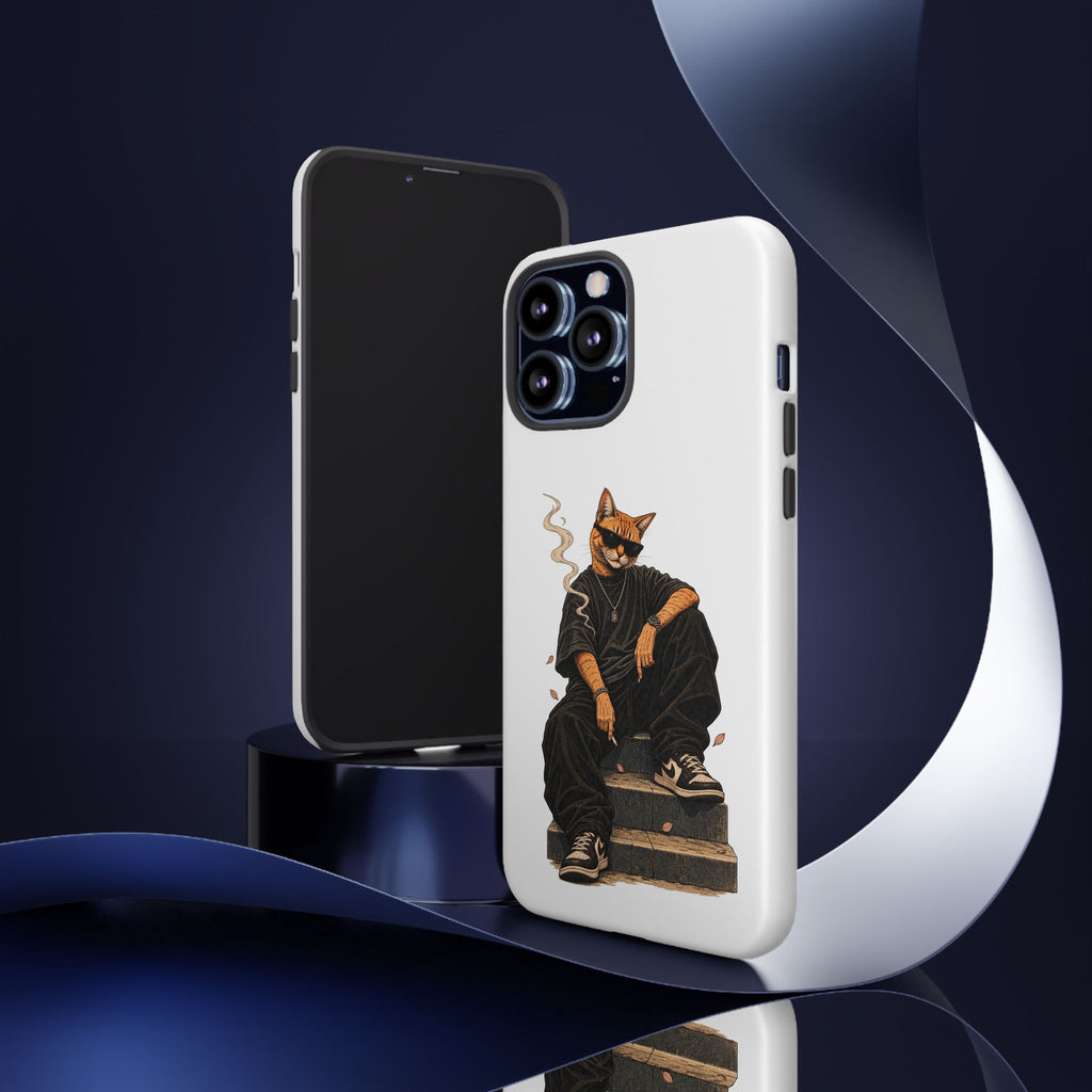 Cat Gangsta Phone Case — Cool Streetwear Cat Design