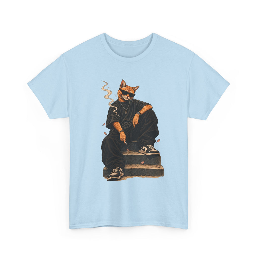 Cat Streetwear T-Shirt — Cool Cat Smoking Graphic Tee