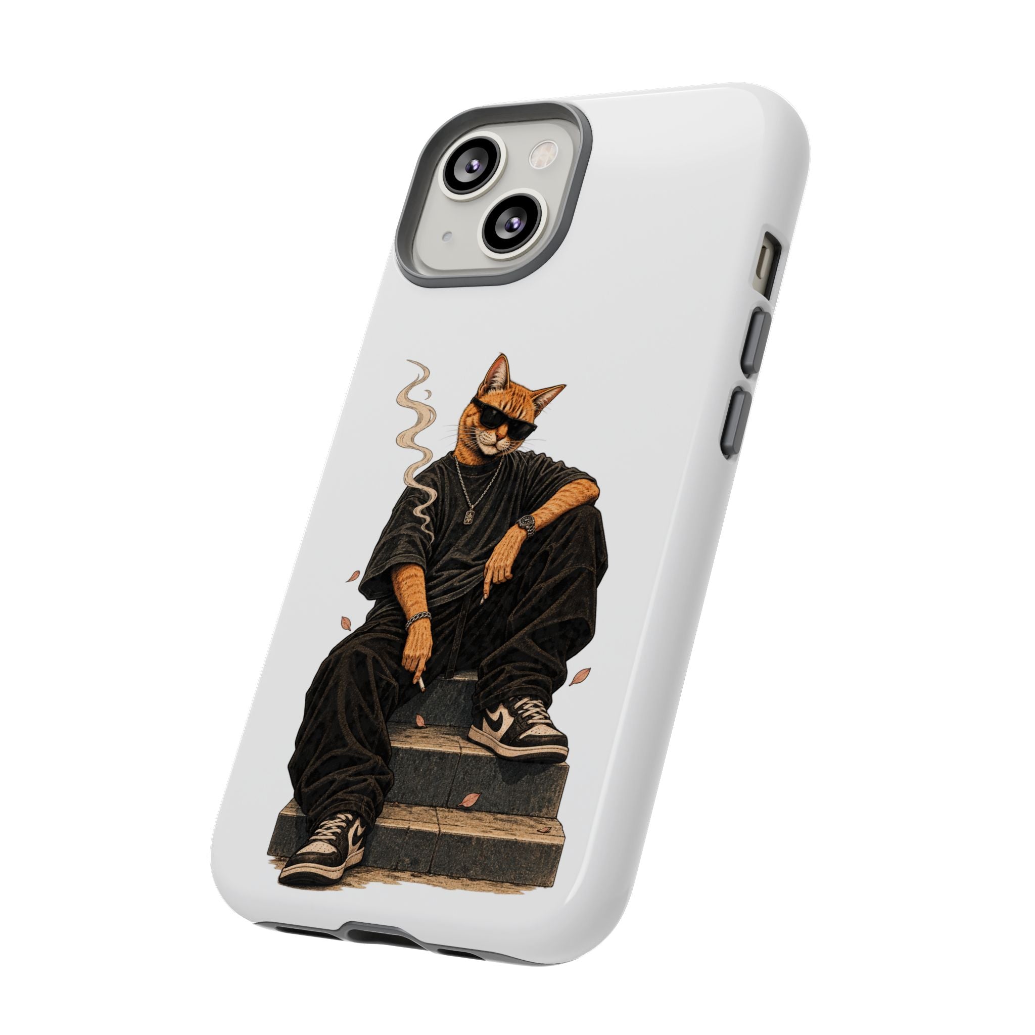 Cat Gangsta Phone Case — Cool Streetwear Cat Design