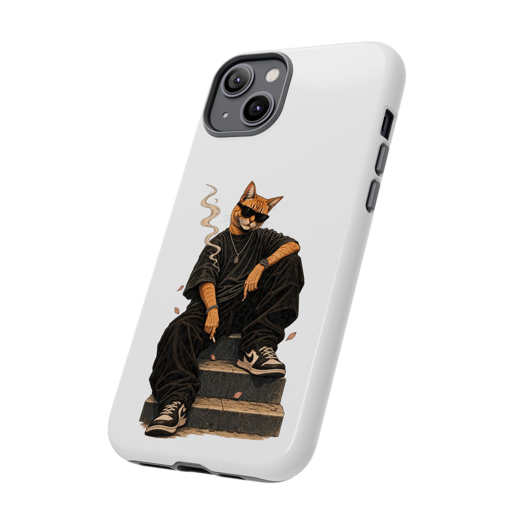 Cat Gangsta Phone Case — Cool Streetwear Cat Design