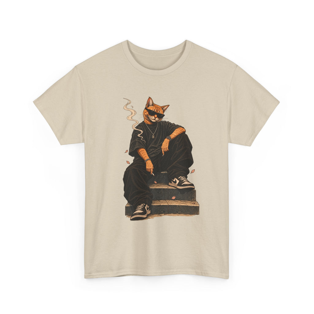 Cat Streetwear T-Shirt — Cool Cat Smoking Graphic Tee