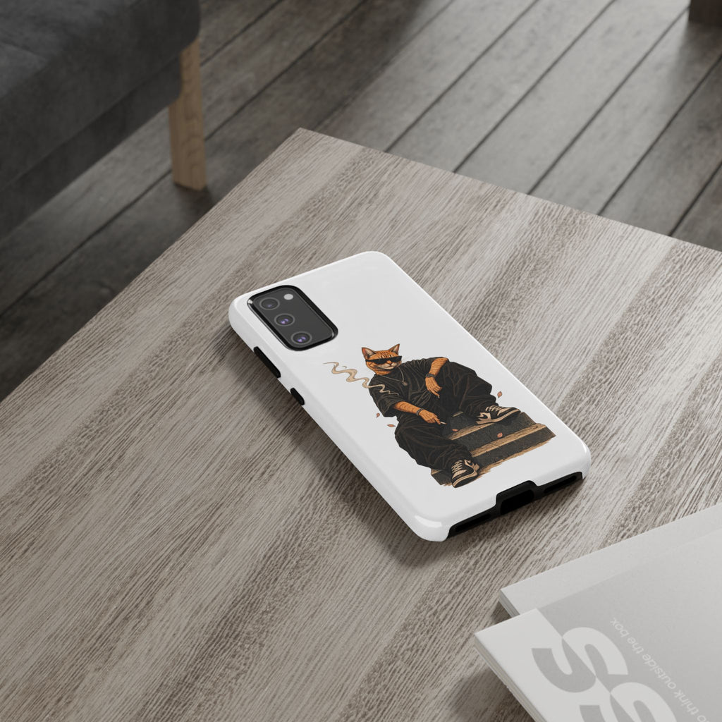 Cat Gangsta Phone Case — Cool Streetwear Cat Design
