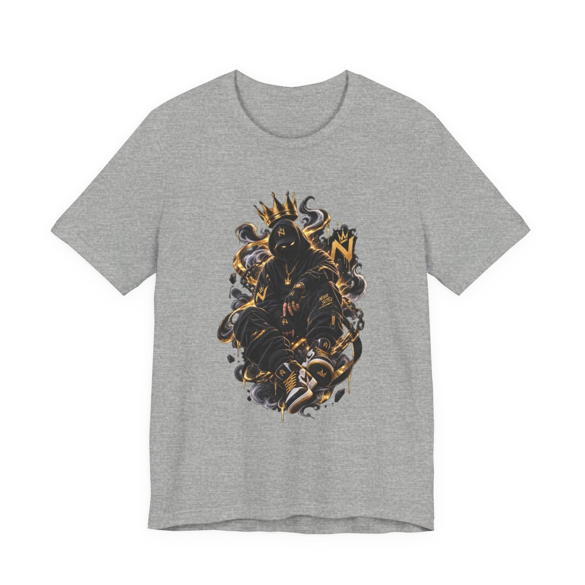 King of Shadows Graphic Tee — Dark Crowned Skull Design