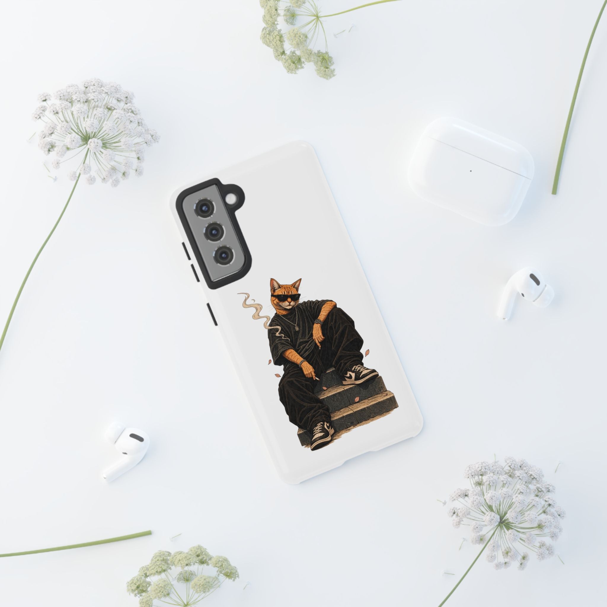 Cat Gangsta Phone Case — Cool Streetwear Cat Design