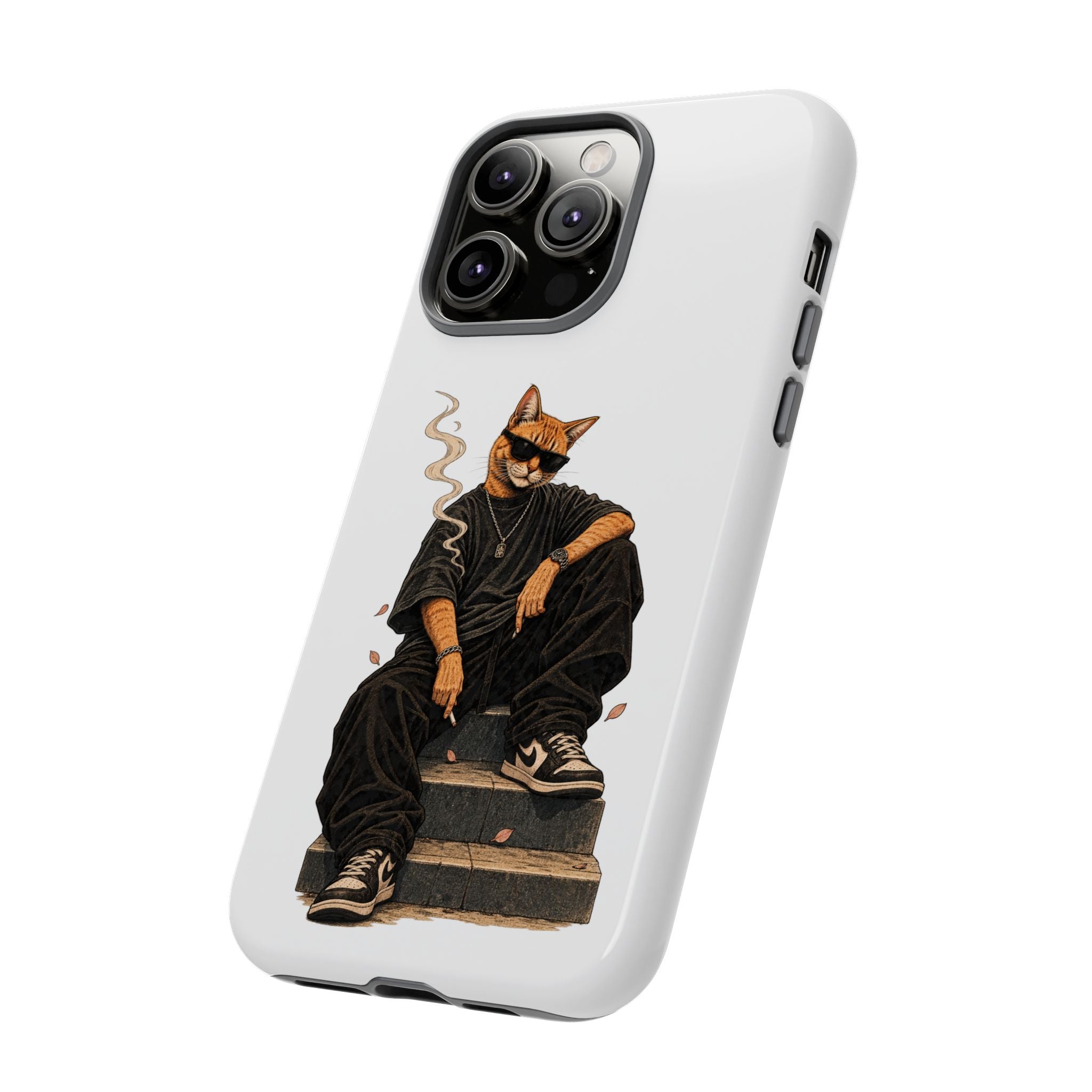 Cat Gangsta Phone Case — Cool Streetwear Cat Design