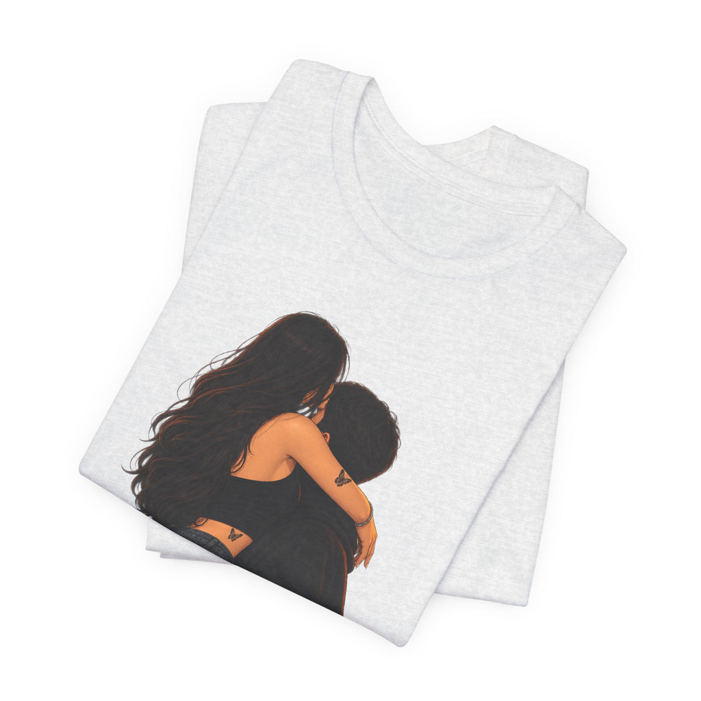Couple Embrace T‑Shirt — Romantic Hug Graphic Tee