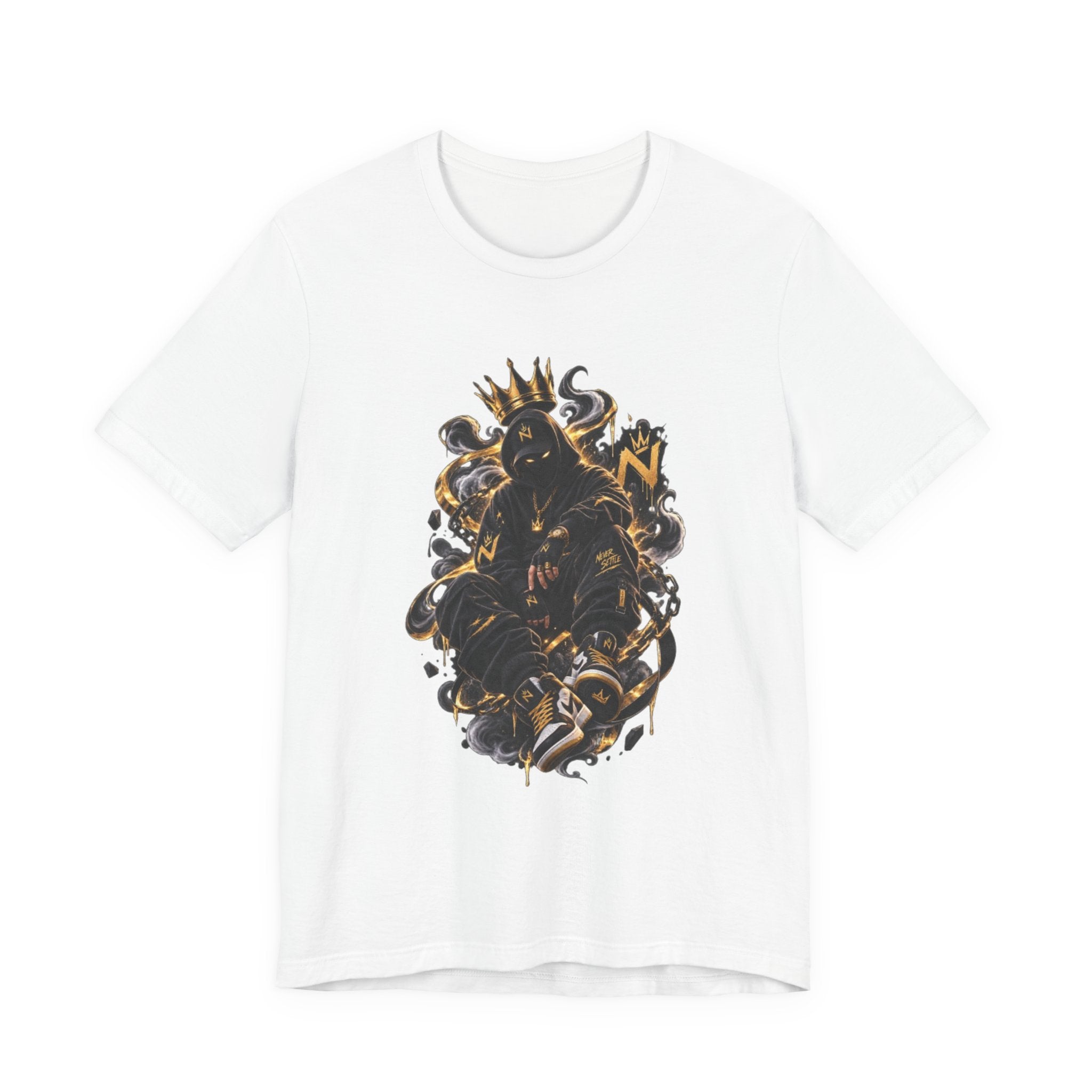 King of Shadows Graphic Tee — Dark Crowned Skull Design