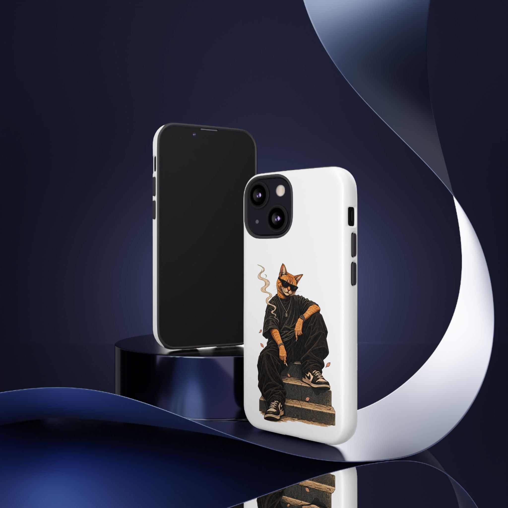 Cat Gangsta Phone Case — Cool Streetwear Cat Design