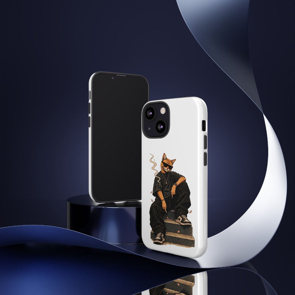 Cat Gangsta Phone Case — Cool Streetwear Cat Design