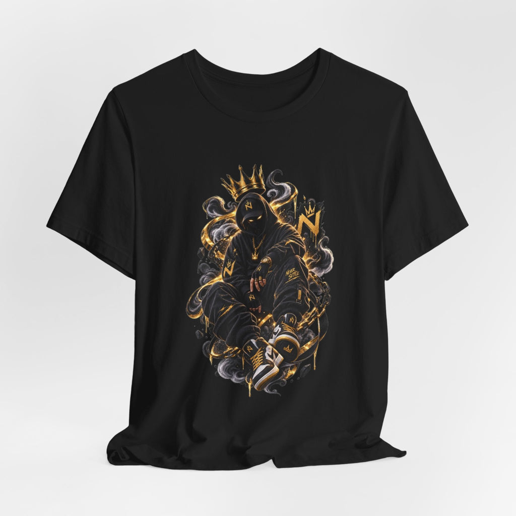 King of Shadows Graphic Tee — Dark Crowned Skull Design