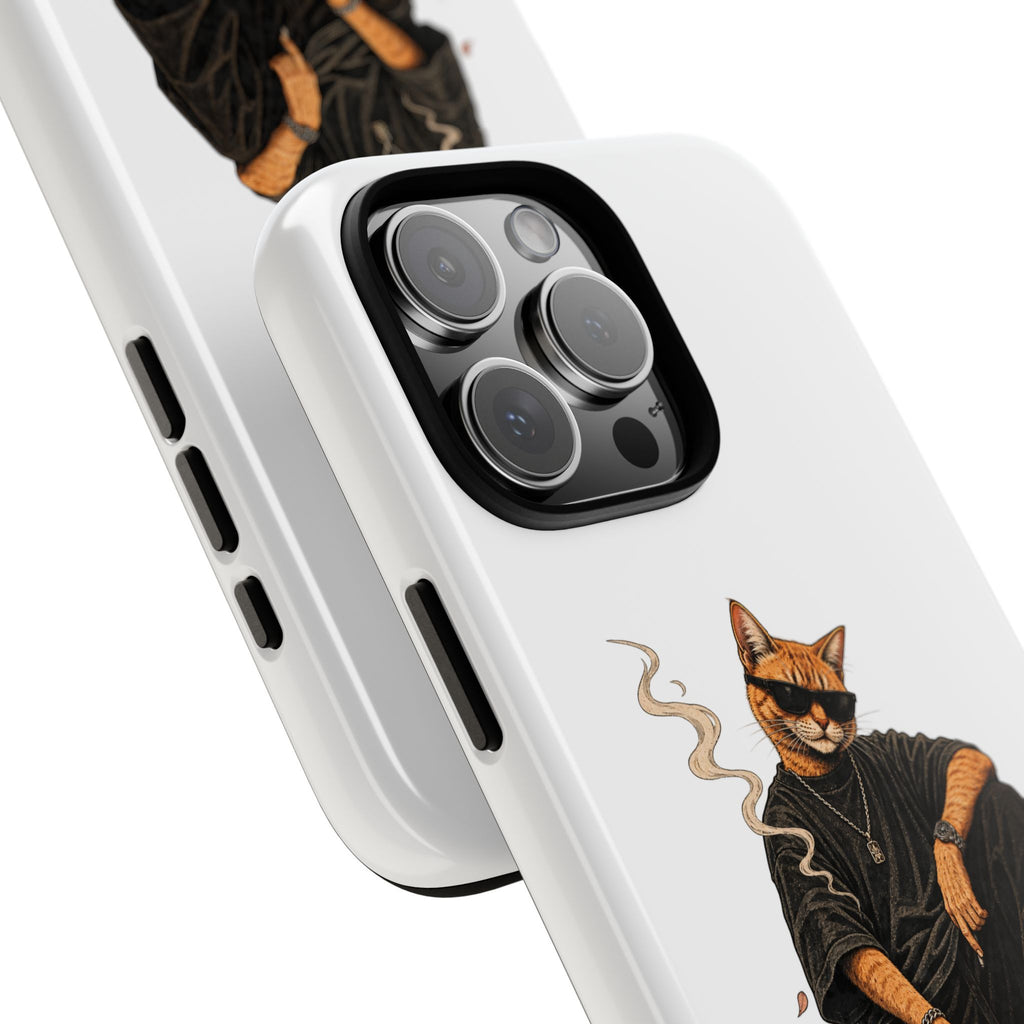 Cat Gangsta Phone Case — Cool Streetwear Cat Design