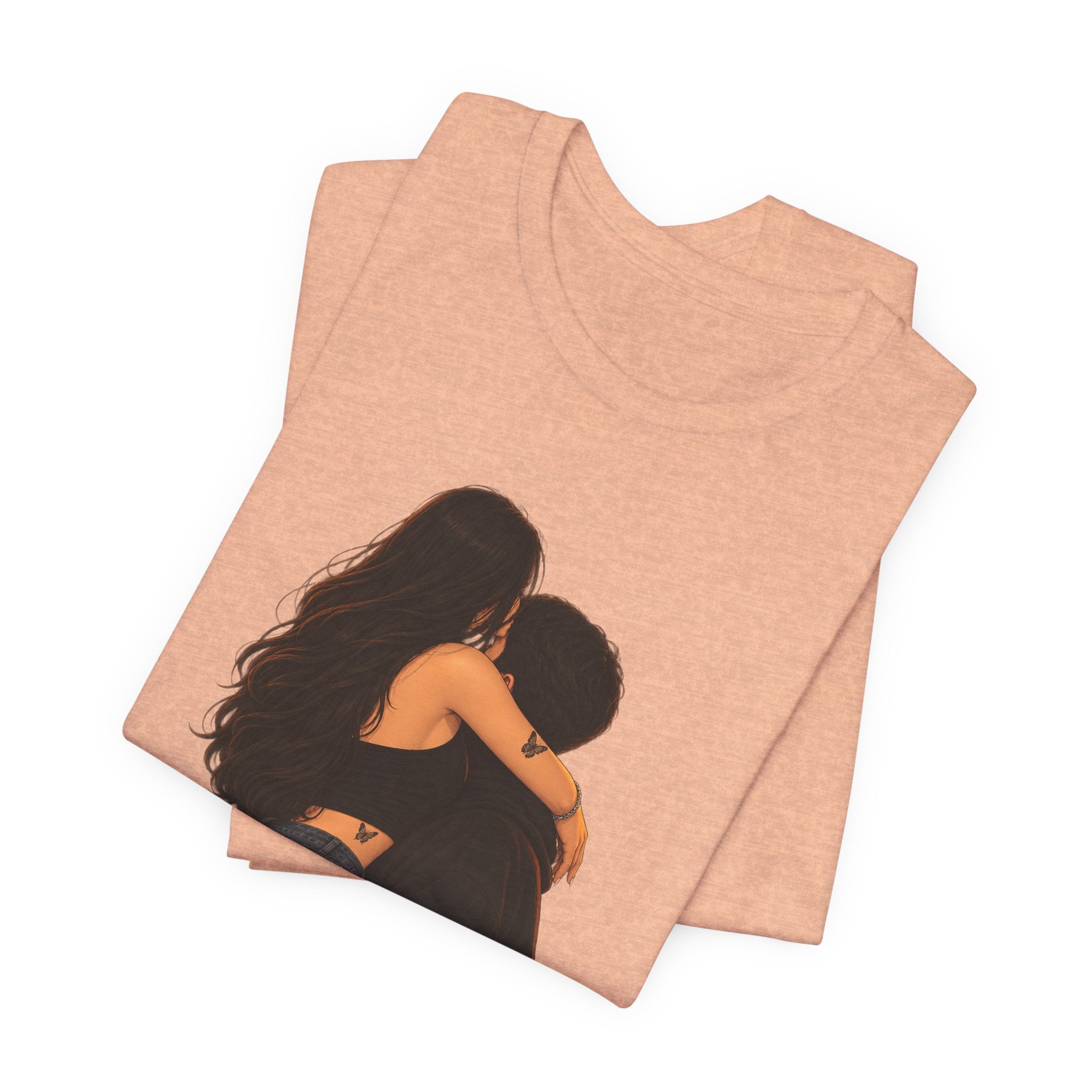 Couple Embrace T‑Shirt — Romantic Hug Graphic Tee