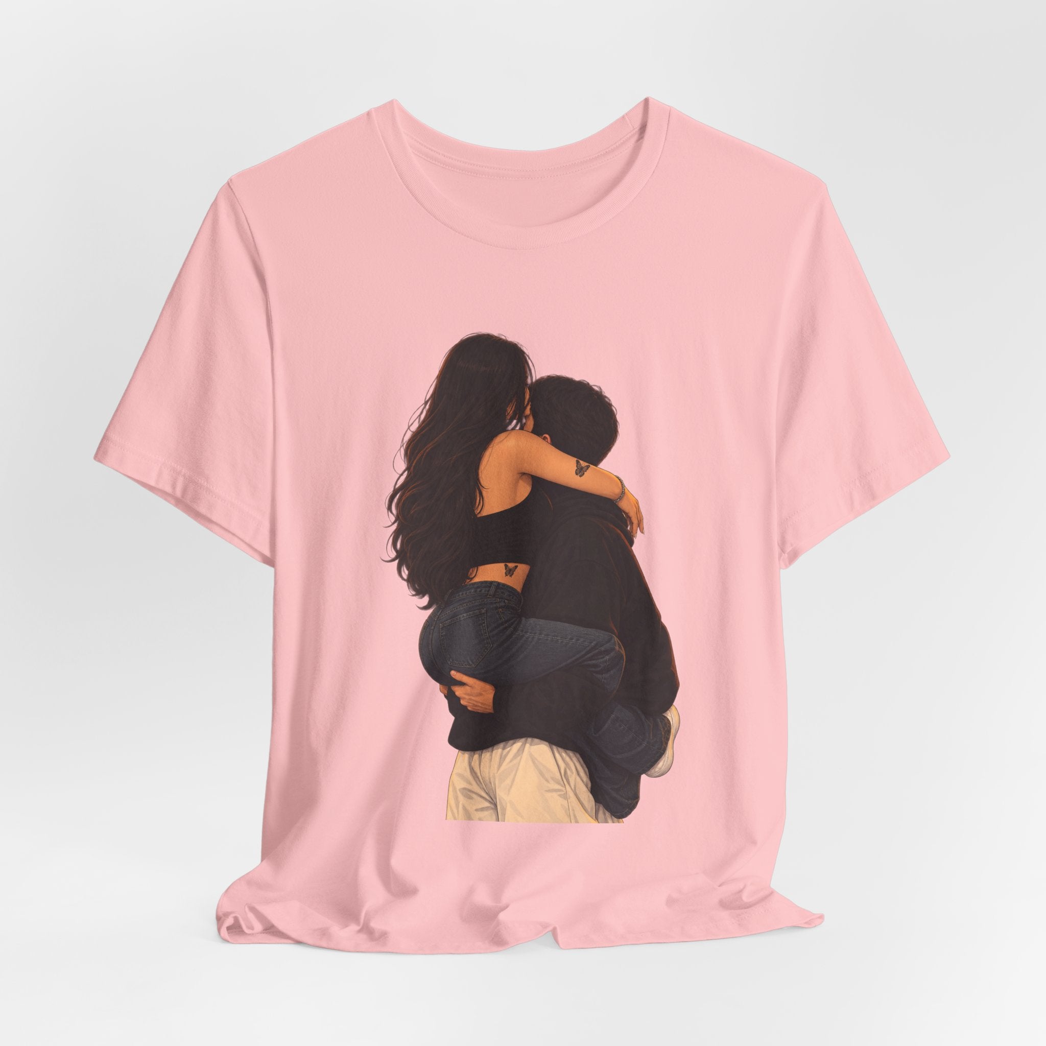 Couple Embrace T‑Shirt — Romantic Hug Graphic Tee