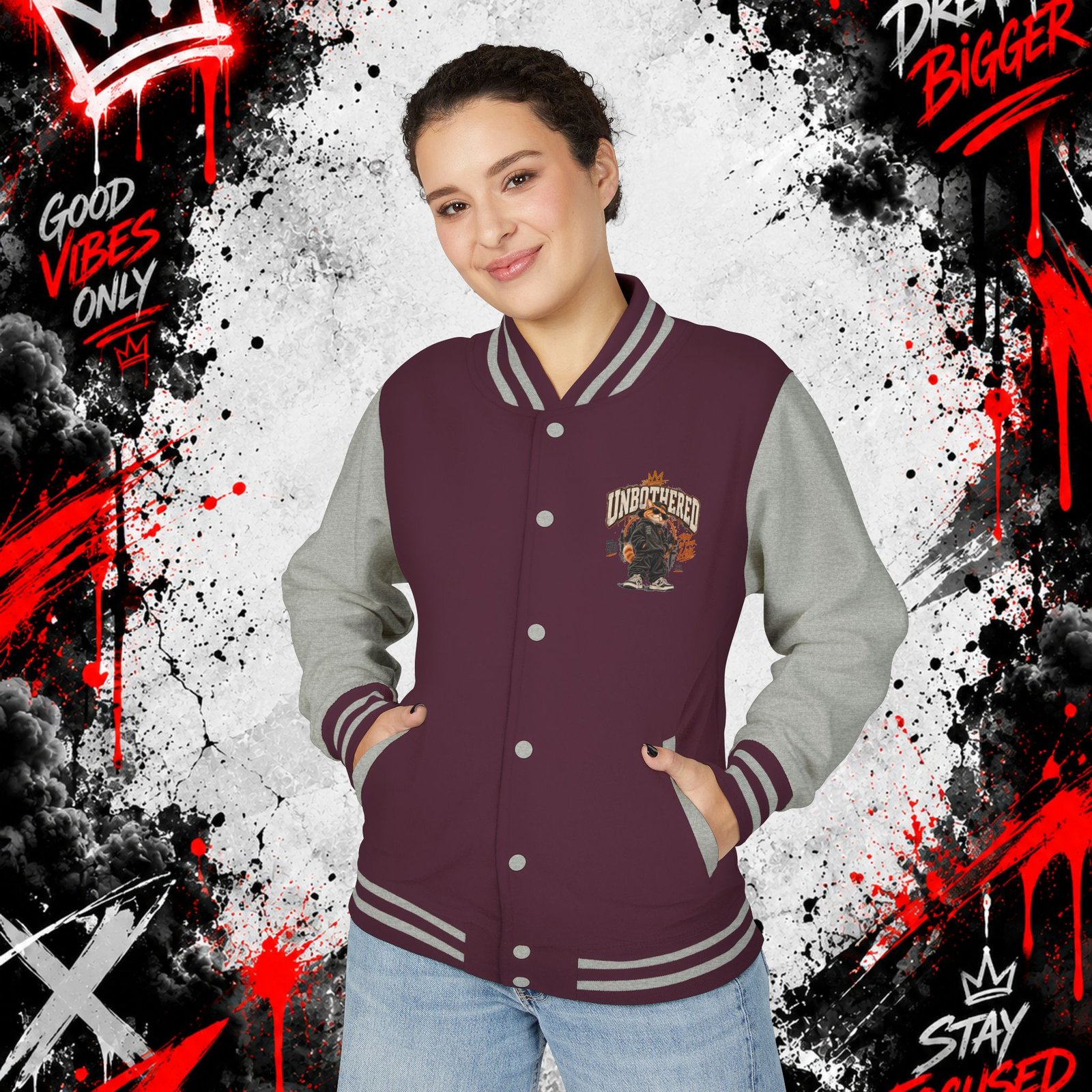 Unisex Heavyweight Letterman Jacket - Image 43