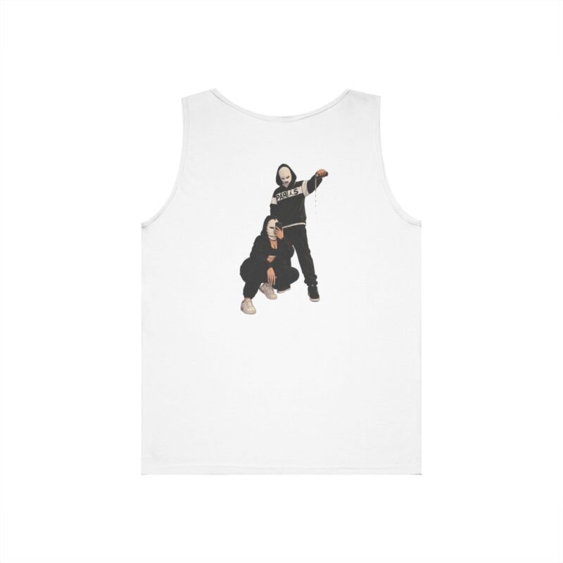 Hip-Hop Duo Graphic Tank Top – Streetwear Rap Crew Illustration