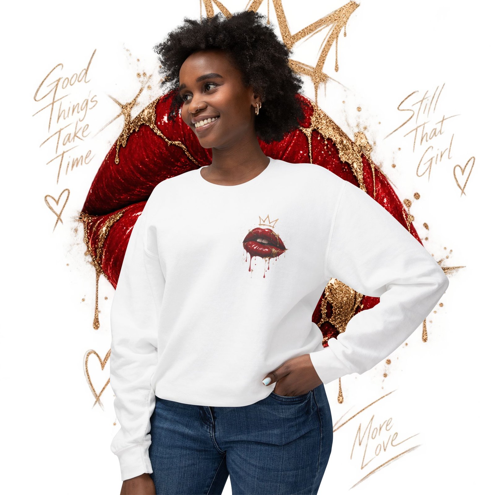 Unisex Lightweight Crewneck Sweatshirt - Image 3