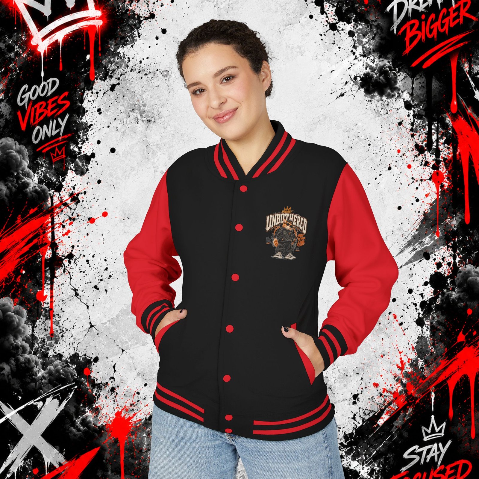 Unisex Heavyweight Letterman Jacket - Image 47